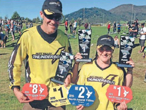 Stephen and Jo Coombes both won North Island BMX titles,  Photo supplied.