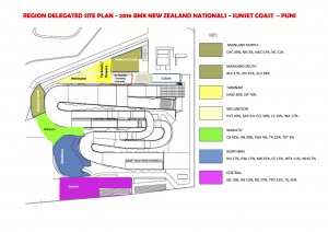 Region and Club Site Plan 2016 BMXNZ Nationals