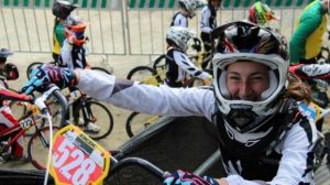 Caitlin Georgantas at the 2016 BMX World Championships.