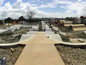 The BMX track (above) was inspired by a similar track in Melbourne, and features a series of consecutive jumps in a pump track-style loop.