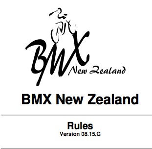 BMXNZ Rule Book Update – September 2015