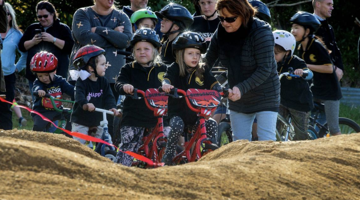 Bunnythorpe School's new BMX track ready to roll